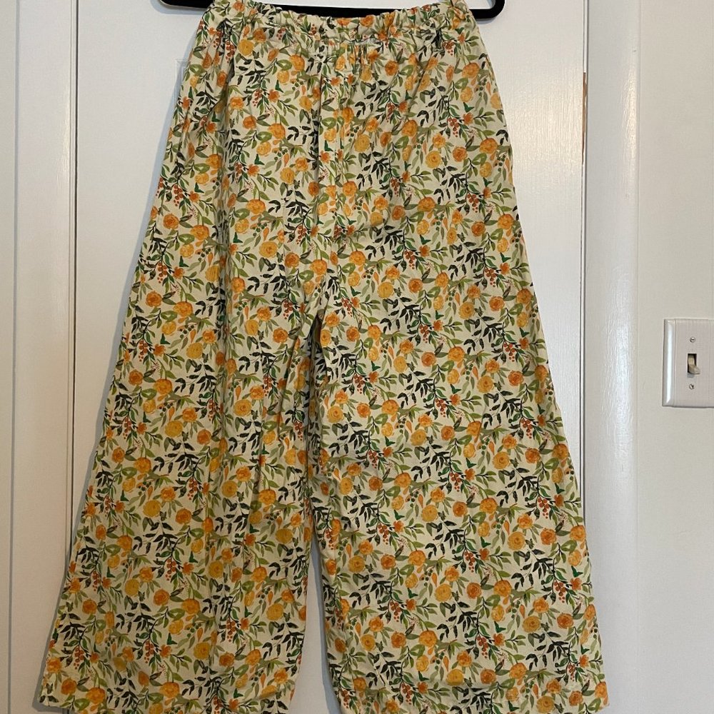 Floral Wide-Leg Pants